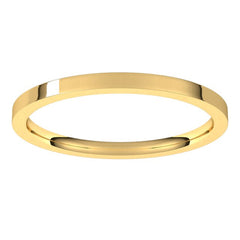 14K Yellow Gold 1.5 mm Flat Comfort Fit Light Band Size 10