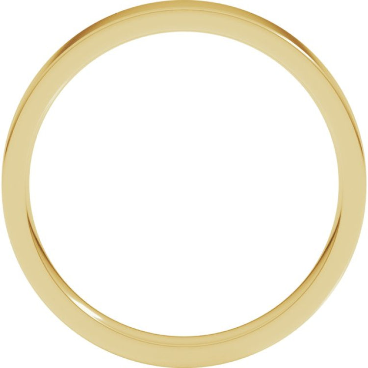 14K Yellow Gold 3 mm Lightweight Comfort-Fit Flat Band Size 4.5