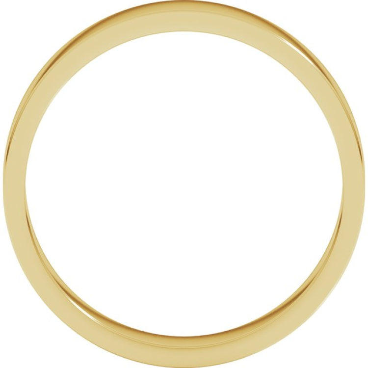 14K Yellow Gold 4 mm Flat Band Size 5.5