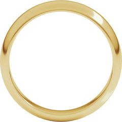 14K Yellow Gold 5 mm Half Round Band Size 9.5