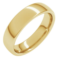 10K Yellow Gold 5 mm Comfort-Fit European-Style Band Size 10