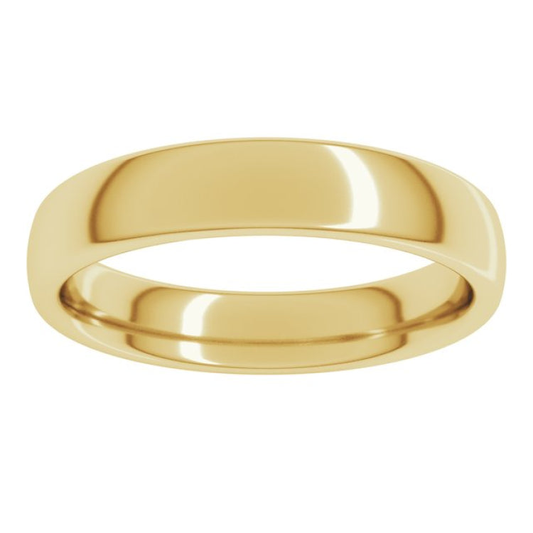 14K Yellow Gold 4 mm Comfort-Fit European-Style Band Size 6.5