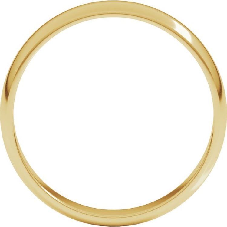 10K Yellow Gold 4 mm Lightweight Half Round Band Size 11.5