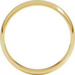 10K Yellow Gold 4 mm Lightweight Half Round Band Size 11.5