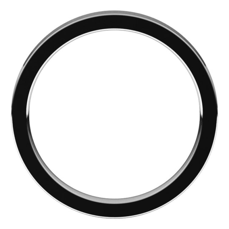 14K White Gold 2.5 mm Comfort-Fit Flat Band Size 8.5