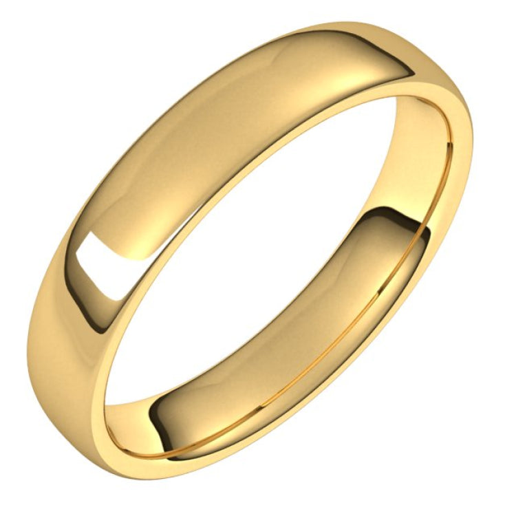 10K Yellow Gold 4.5 mm Comfort-Fit European-Style Band Size 8