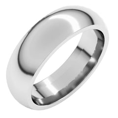 Platinum 6 mm Comfort-Fit Half Round Band Size 12