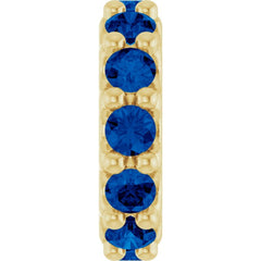 14K Yellow Gold Lab-Grown Blue Sapphire Spacer Charm/Pendant