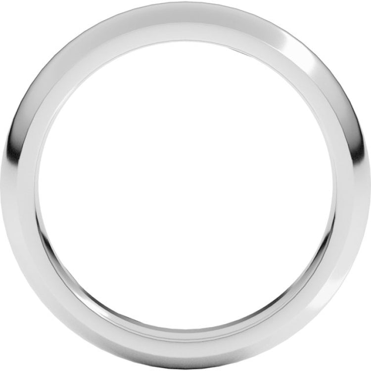 10K White Gold 4 mm Comfort-Fit Half Round Band Size 10