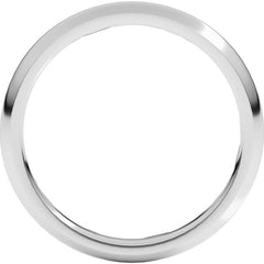 Platinum 2.5 mm Comfort-Fit Half Round Band Size 4