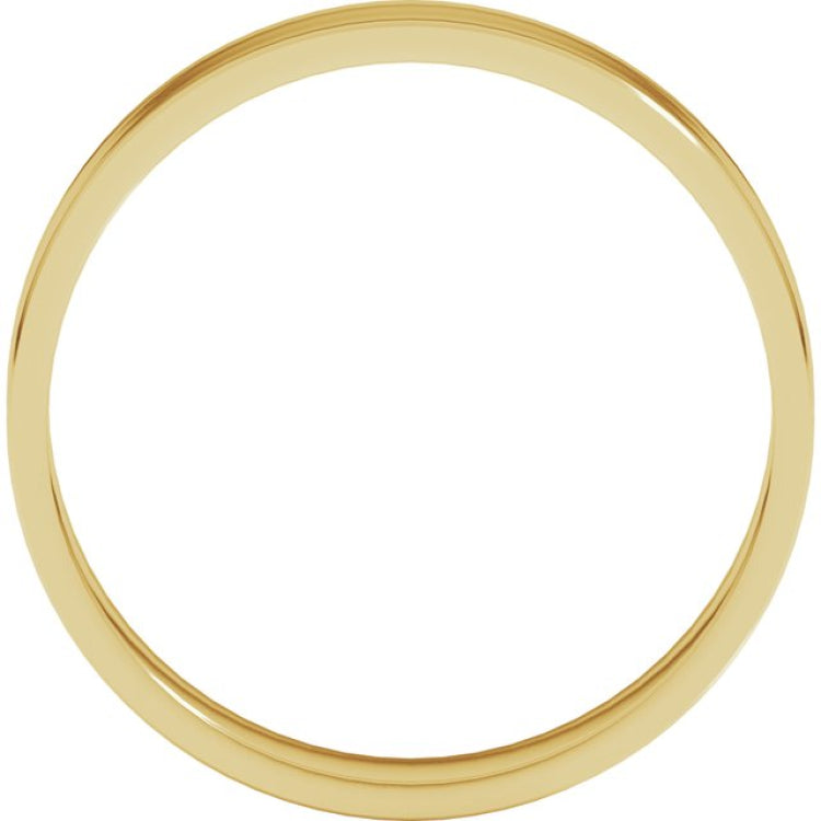 14K Yellow Gold 4 mm Ultra-Lightweight Flat Band Size 9