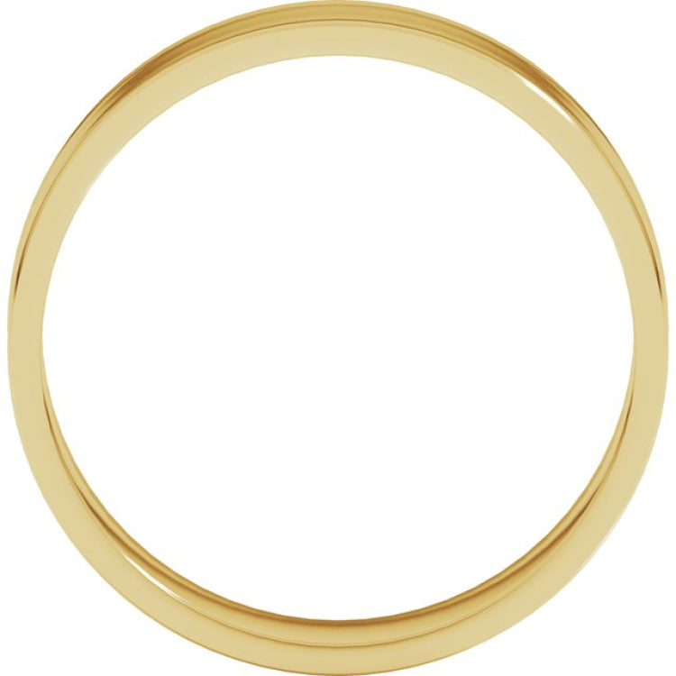 14K Yellow Gold 5 mm Ultra-Lightweight Flat Band Size 6.5