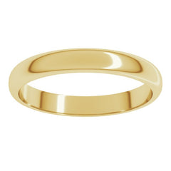 22K Yellow Gold 3 mm Half Round Band Size 4