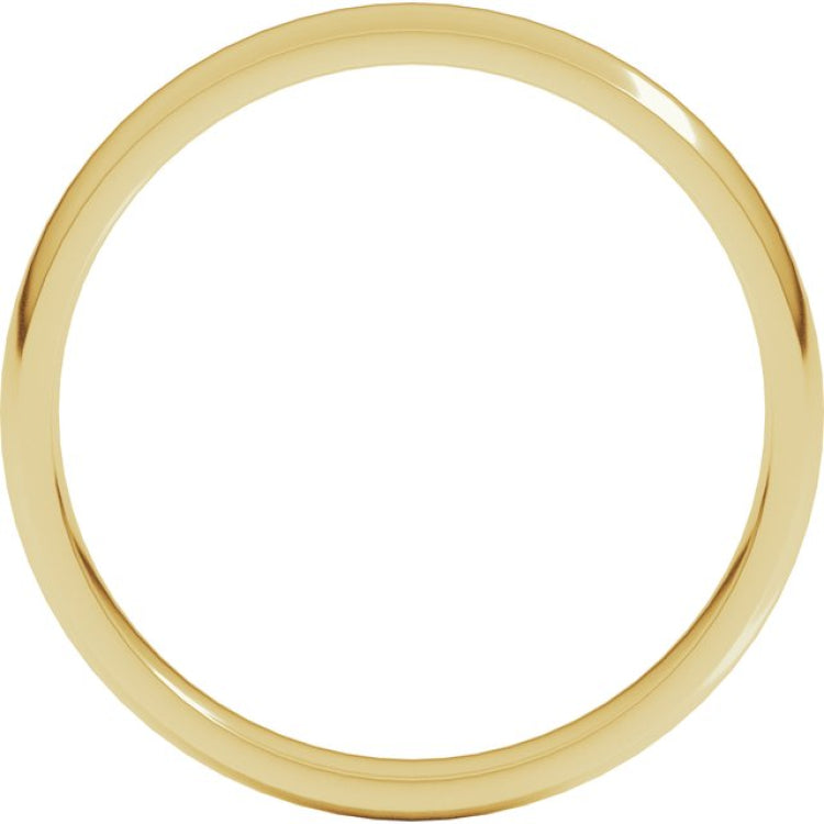 10K Yellow Gold 3 mm Lightweight Comfort-Fit Half Round Band Size 5.5