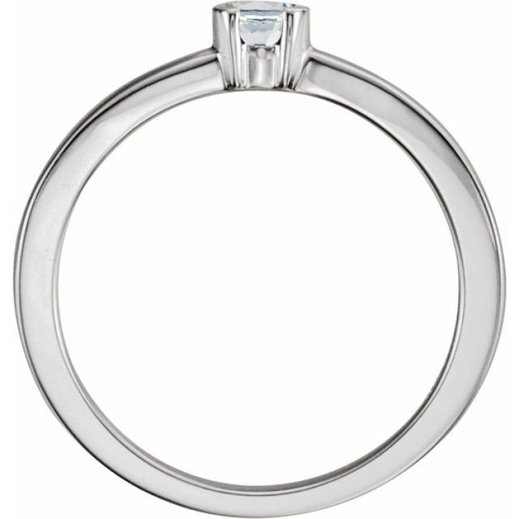14K White Gold 1/5 CTW Natural Diamond Family Stackable Ring