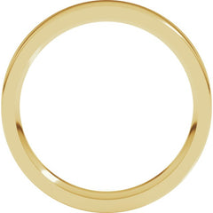 14K Yellow Gold 3.5 mm Comfort-Fit Flat Band Size 4