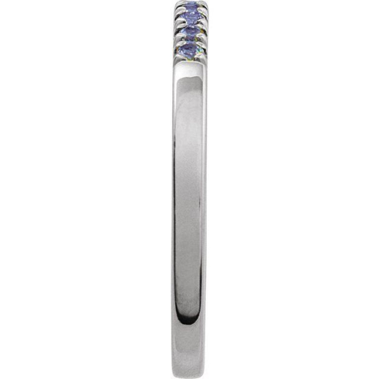 Sterling Silver Lab-Grown Alexandrite Stackable Ring