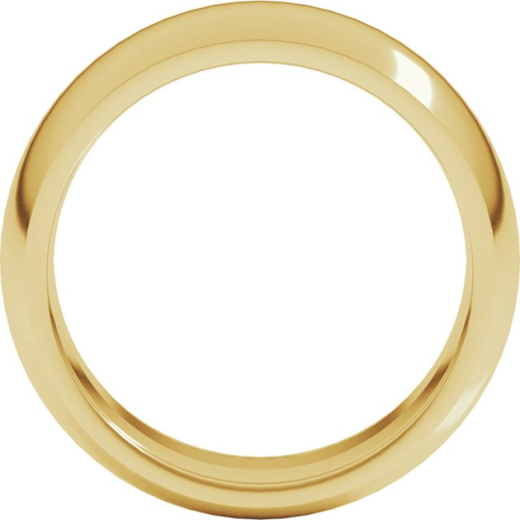 14K Yellow Gold 8 mm Comfort-Fit Half Round Band Size 5.5
