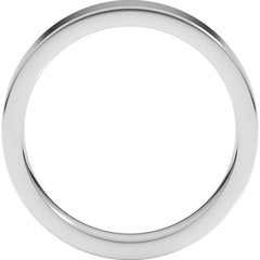 Platinum 4 mm Comfort-Fit Flat Band Size 7.5
