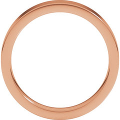 10K Rose Gold 4 mm Comfort-Fit Flat Band Size 8.5