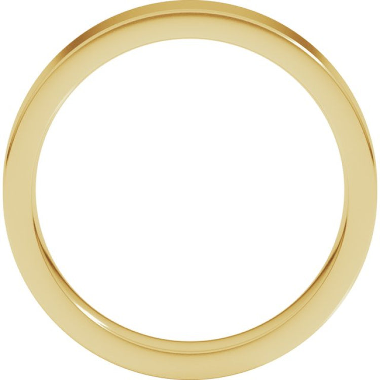 18K Yellow Gold 4 mm Comfort-Fit Flat Band Size 8.5