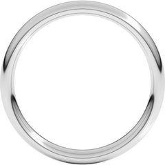 Platinum 3 mm Comfort-Fit European-Style Band Size 7.5
