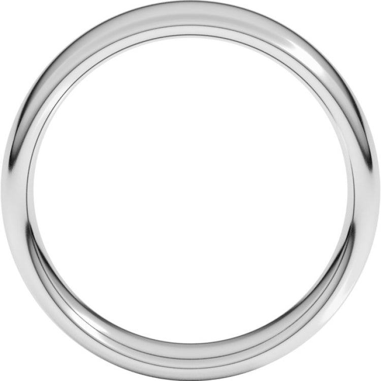 10K White Gold 6 mm Comfort-Fit European-Style Band Size 8.5