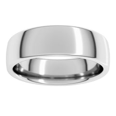 10K White Gold 6 mm Comfort-Fit European-Style Band Size 8.5