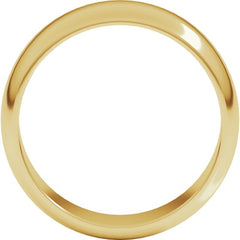 10K Yellow Gold 7 mm Half Round Band Size 7.5