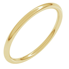 18K Yellow Gold 1.5 mm Comfort-Fit Full Round Band Size 3.5