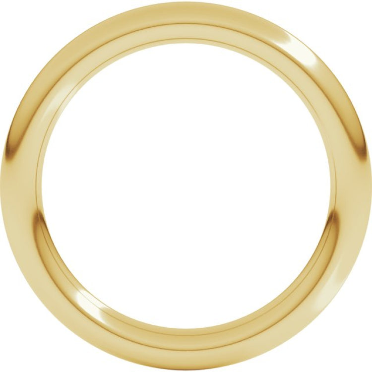 10K Yellow Gold 2.5 mm Comfort-Fit Full Round Band Size 5
