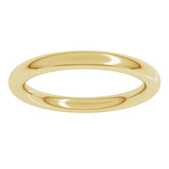 10K Yellow Gold 2.5 mm Comfort-Fit Full Round Band Size 5