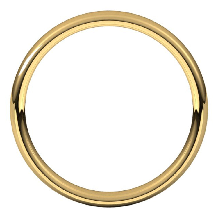 14K Yellow Gold 3.5 mm Comfort-Fit European-Style Band Size 5