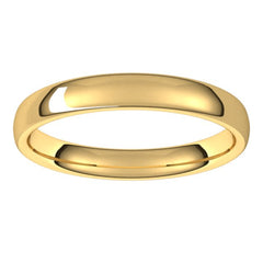14K Yellow Gold 3.5 mm Comfort-Fit European-Style Band Size 5