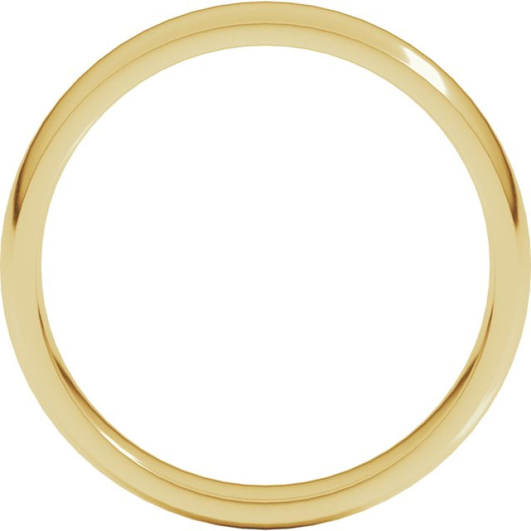 10K Yellow Gold 4 mm Lightweight Comfort-Fit Half Round Band Size 10