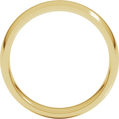 14K Yellow Gold 5 mm Lightweight Comfort-Fit Half Round Band Size 15