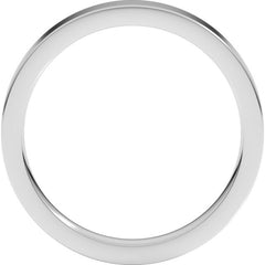 Sterling Silver 3 mm Comfort-Fit Flat Band Size 10.5