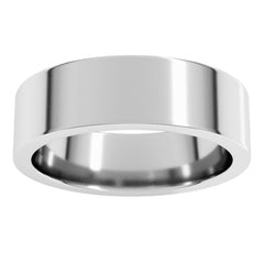 Sterling Silver 6 mm Comfort-Fit Flat Band Size 12.5