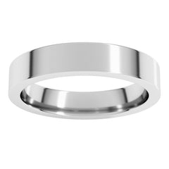 10K White Gold 4 mm Comfort-Fit Flat Band Size 8.5