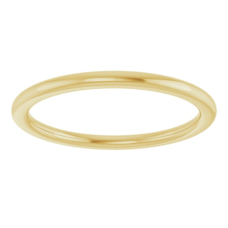 10K Yellow Gold 1.5 mm Comfort-Fit European-Style Band Size 7.5