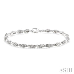 1/6 Ctw Round Cut Diamond Bracelet in Sterling Silver