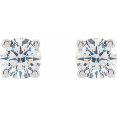 14K White Gold 1/2 CTW Lab-Grown White Diamond Earrings