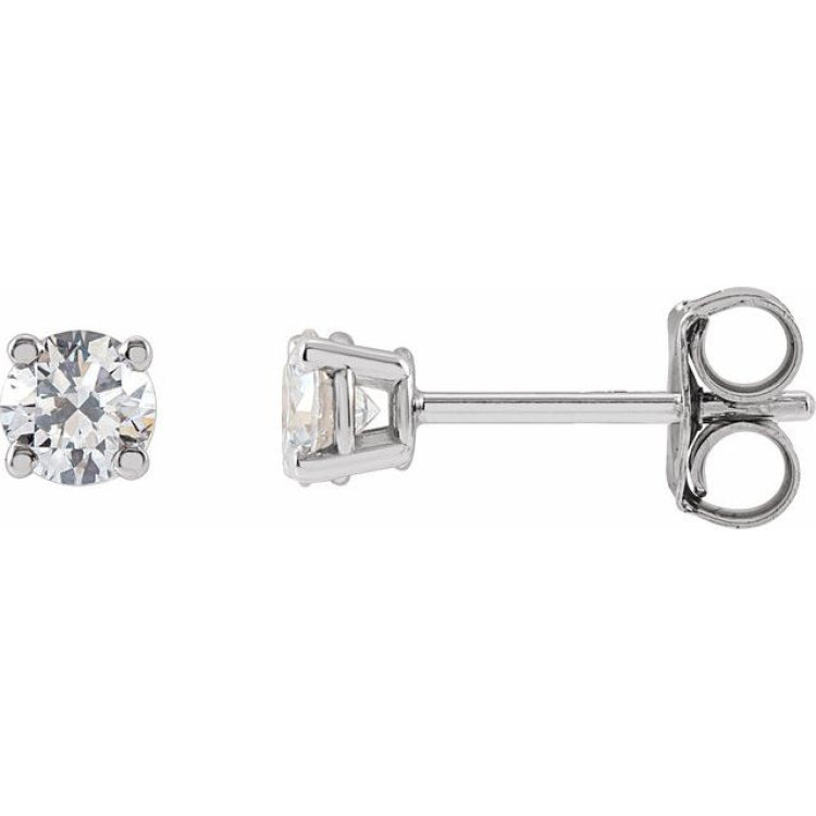 14K White Gold 1/3 CTW Lab-Grown White Diamond Earrings