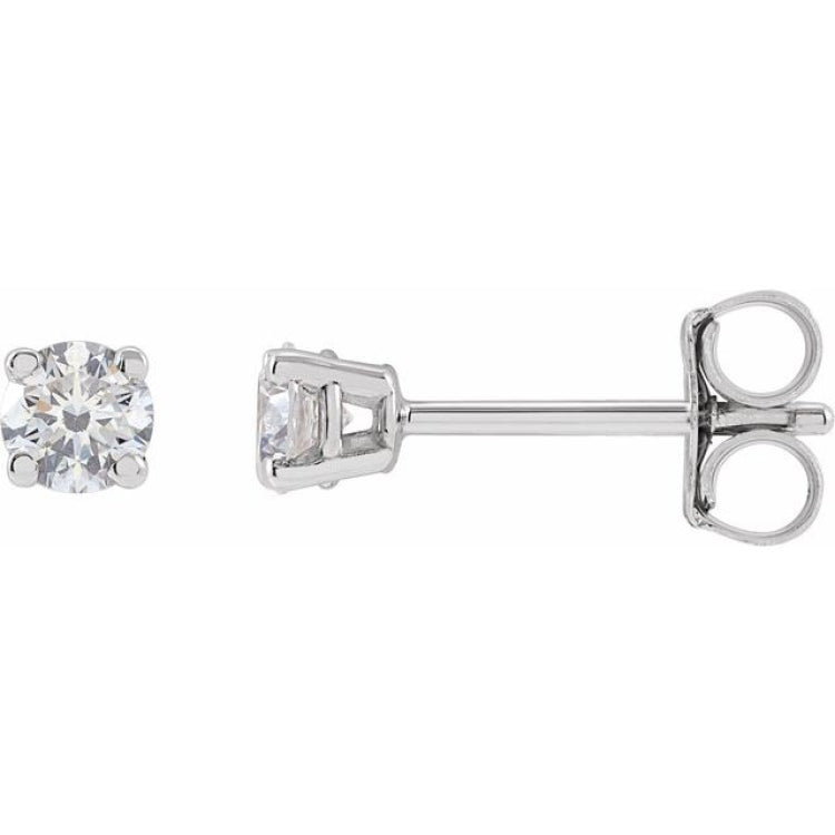 14K White Gold 1/4 CTW Lab-Grown White Diamond Earrings