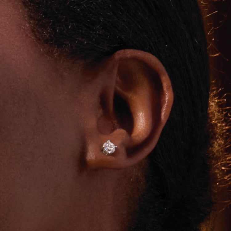 14K Rose Gold 1/4 CTW Lab-Grown White Diamond Earrings