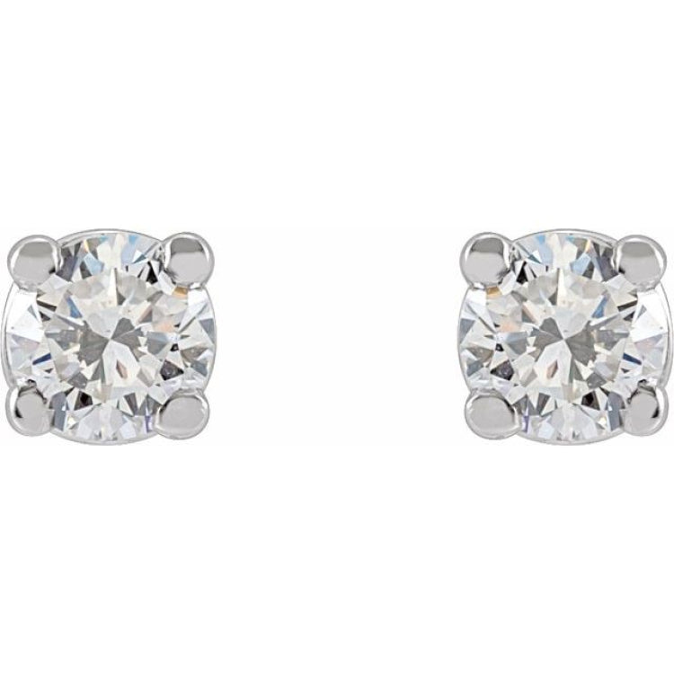 14K White Gold 3 CTW Lab-Grown White Diamond Earrings