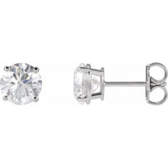 14K Yellow Gold 8 mm Natural Swiss Blue Topaz Earrings